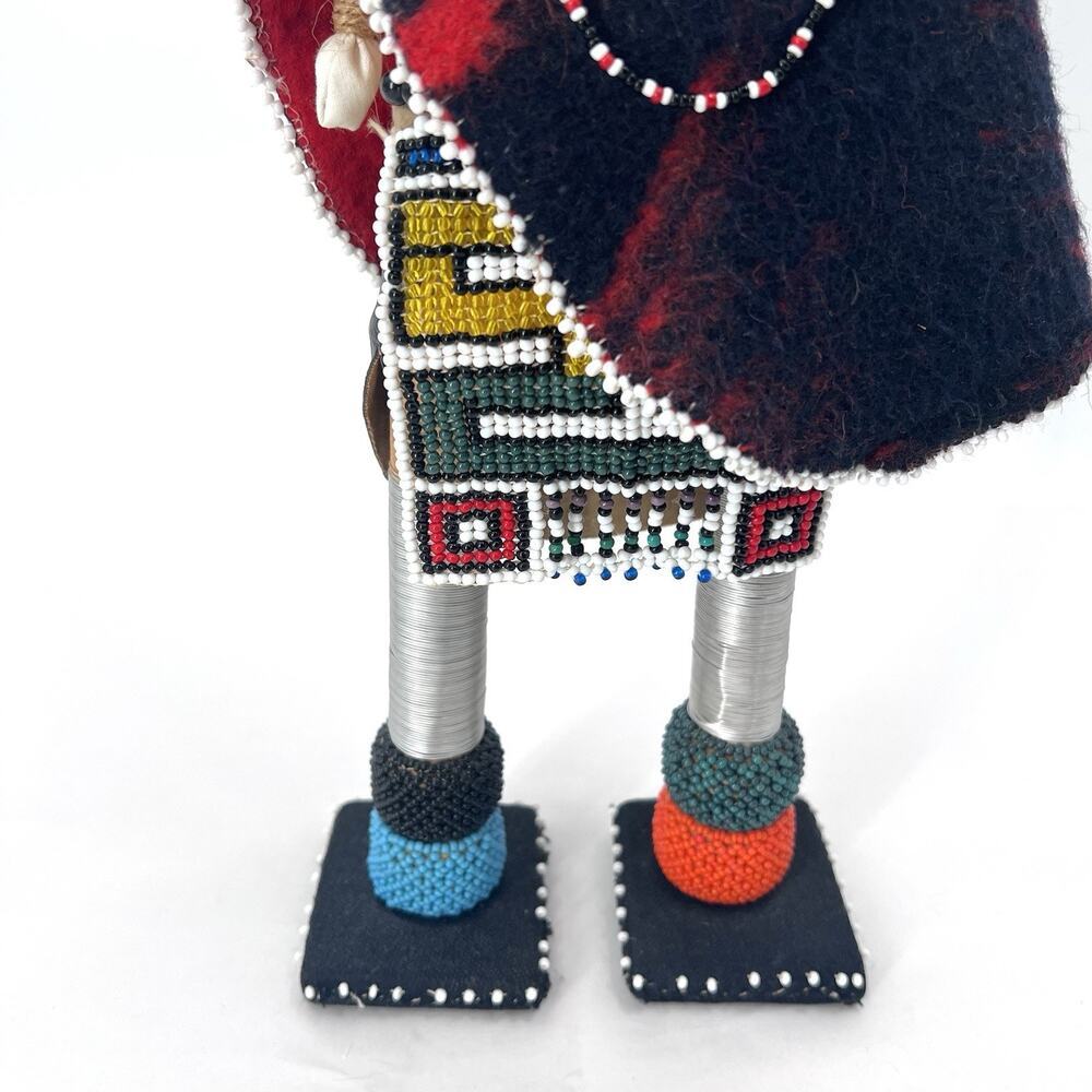 Vintage Ethnic South African - Zulu Ndebele Beaded Ceremonial Doll 16” - Picture 3 of 10